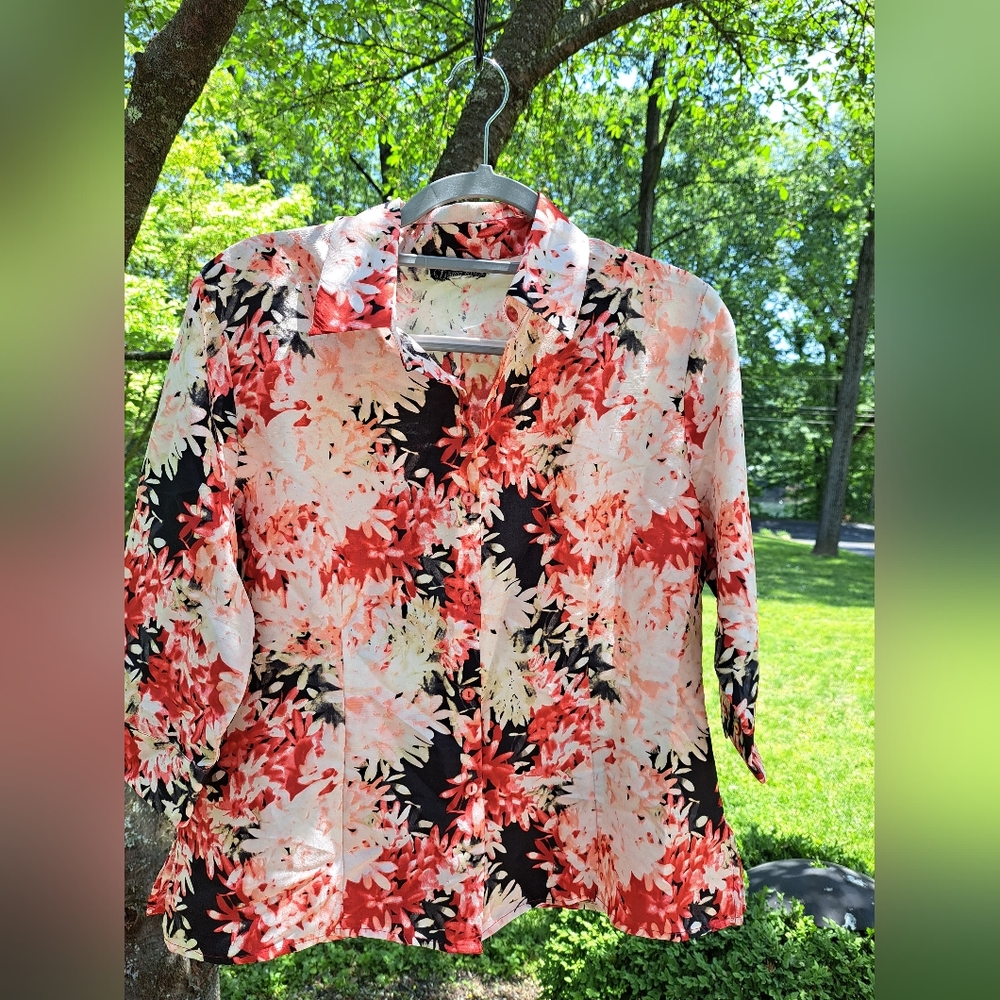 Karen Arnold Office Wear Button-down Blouse